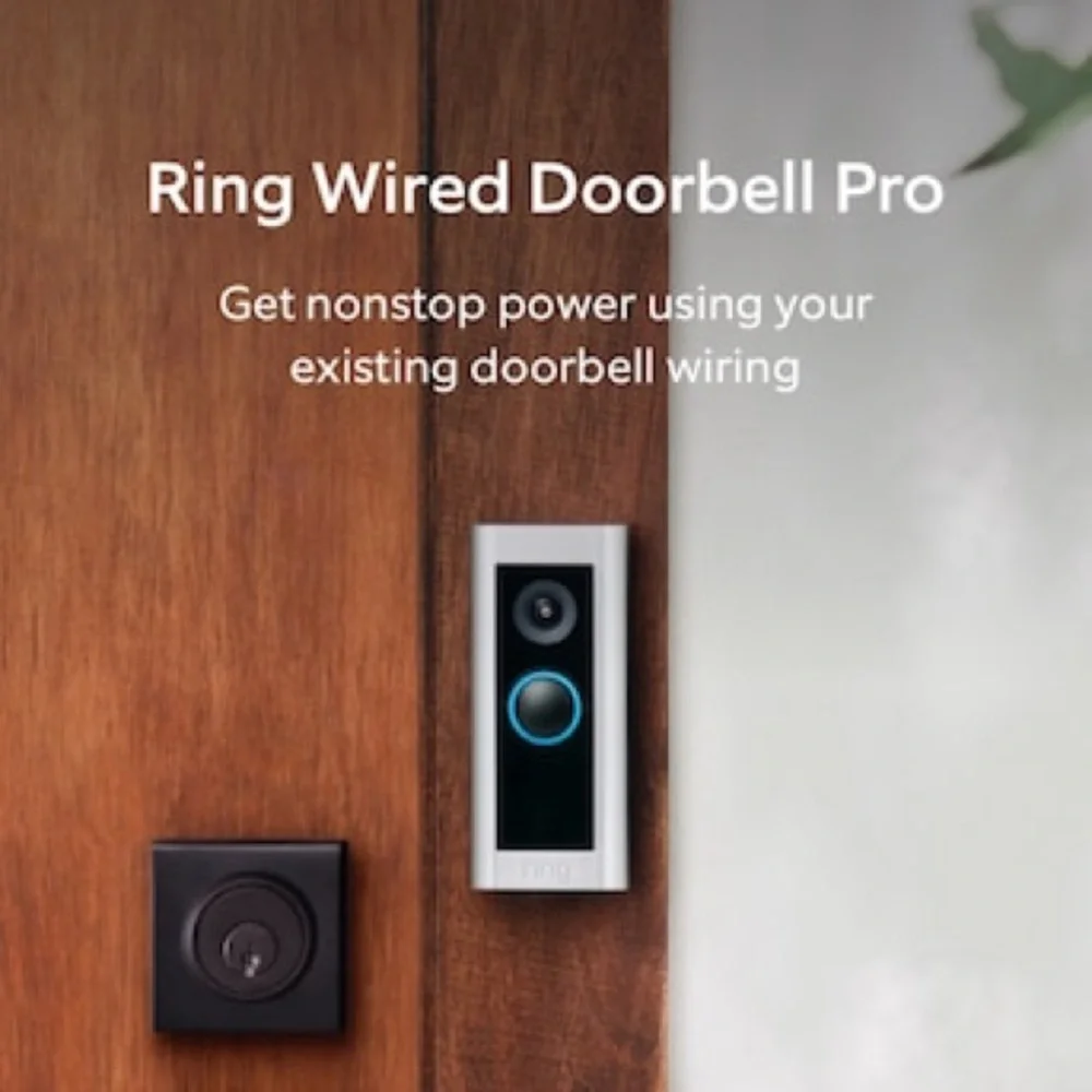 Ring Doorbell with Silver and Black Finish